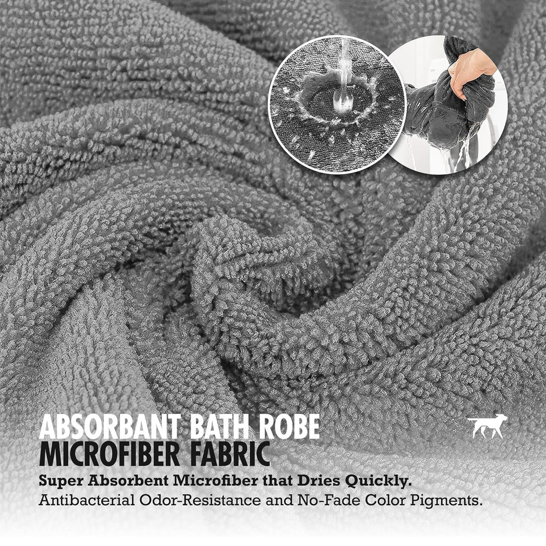 Super Absorbent Pet Bath Robe Towel Pajama Coat Outfit