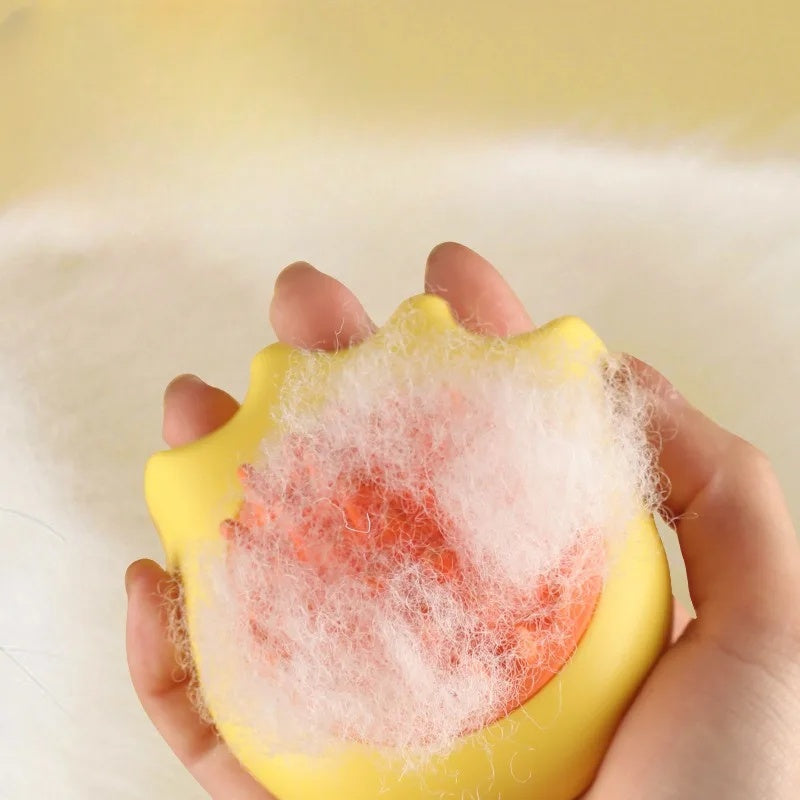 Pet Bath Massage Cleaning Brush With Shampoo Box Grooming Comb