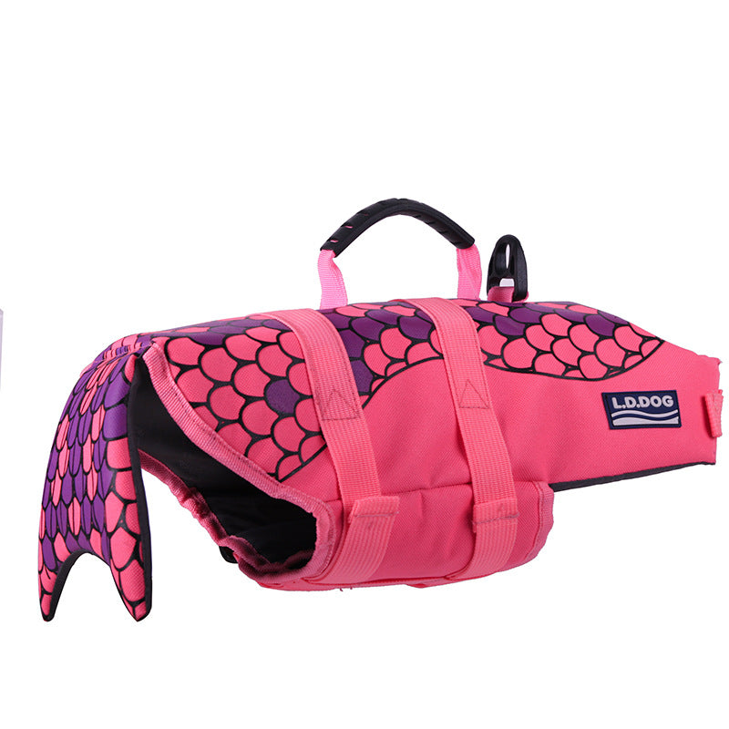 Pet Mermaid Shark Swimming Life Vest Adjustable Safety Jacket