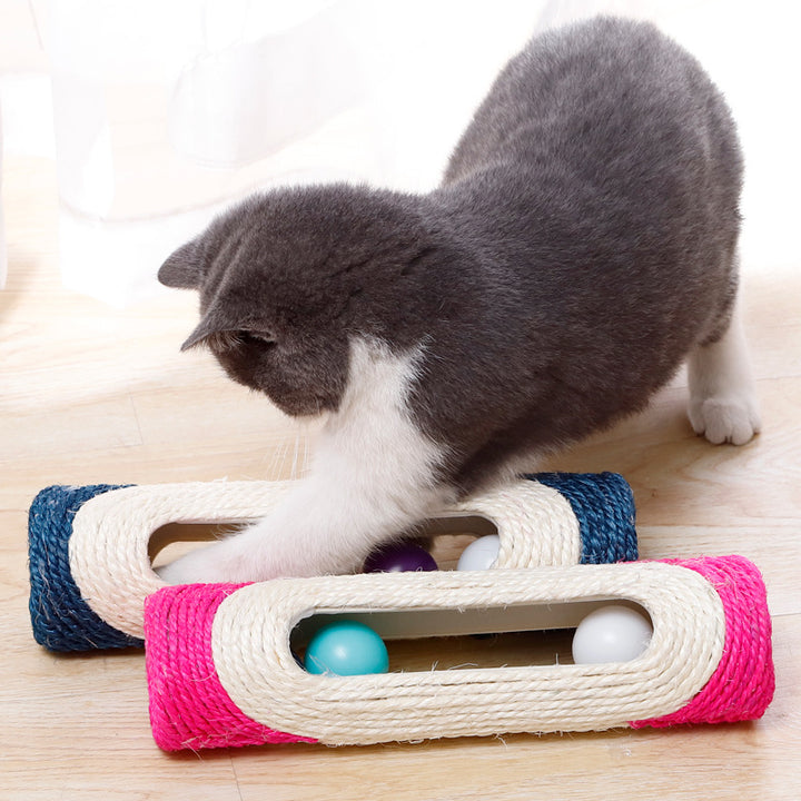 Pet Long Sisal Drum Scratching Toy Three Piece Set