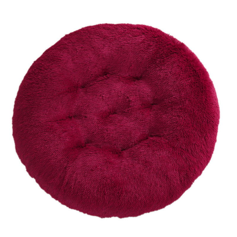 Pet Round Plush Bed Warm Sleep Mat Comfortable Nest