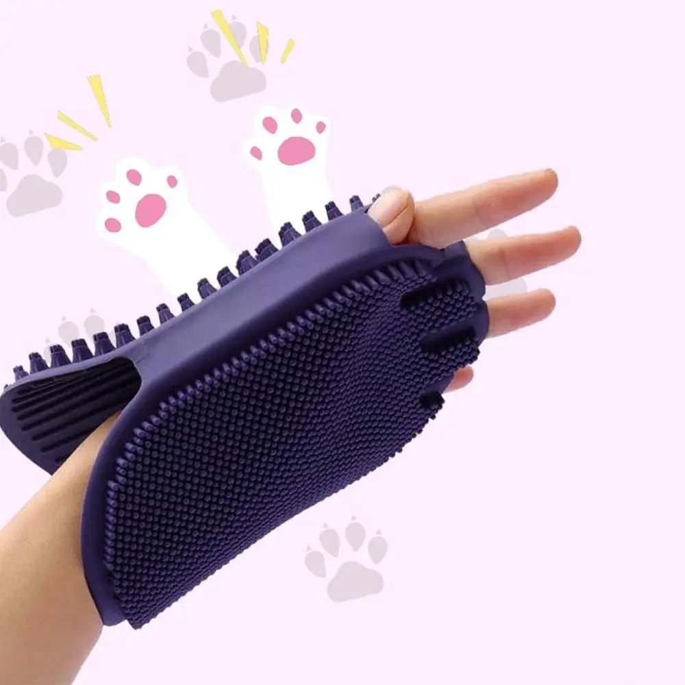 Pet Massage Shampoo Grooming Brush Soft Bristle Cleaning Tool