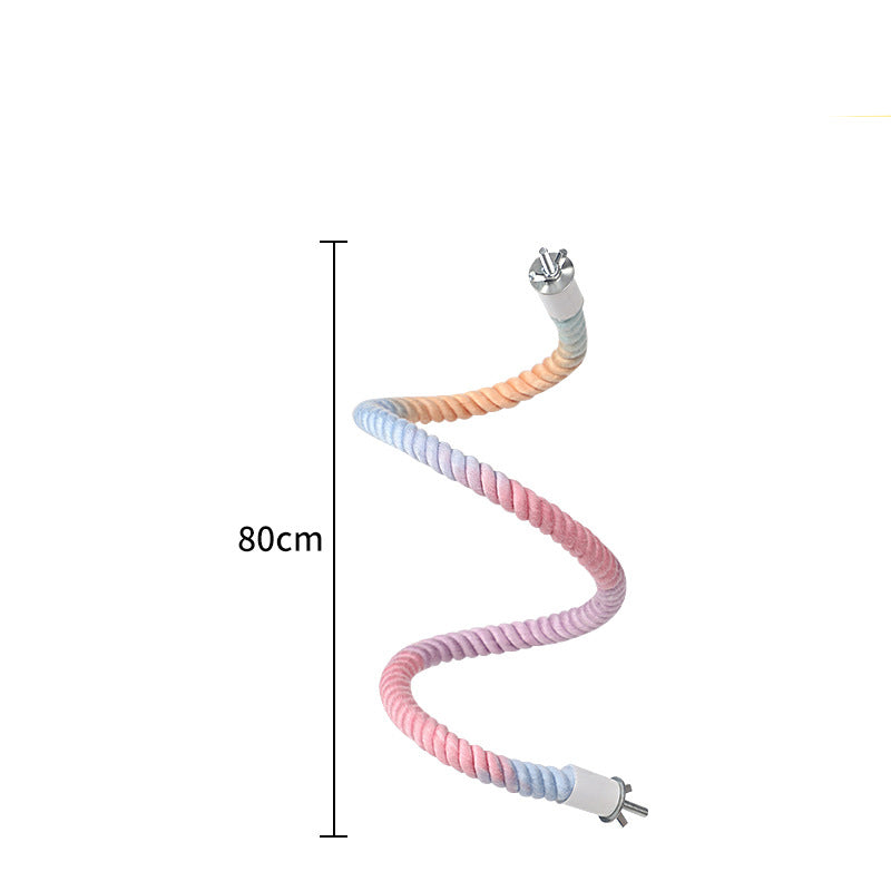 Colorful Bendable Bird Rope Perch Cage Accessory