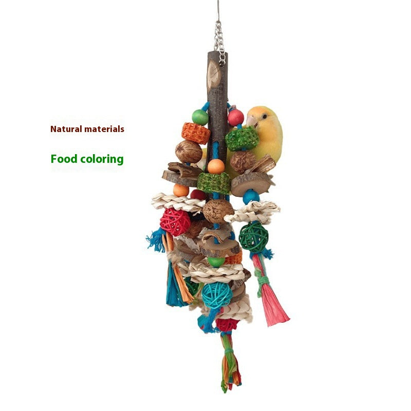 Natural Parrot Decompression Chew String Toy