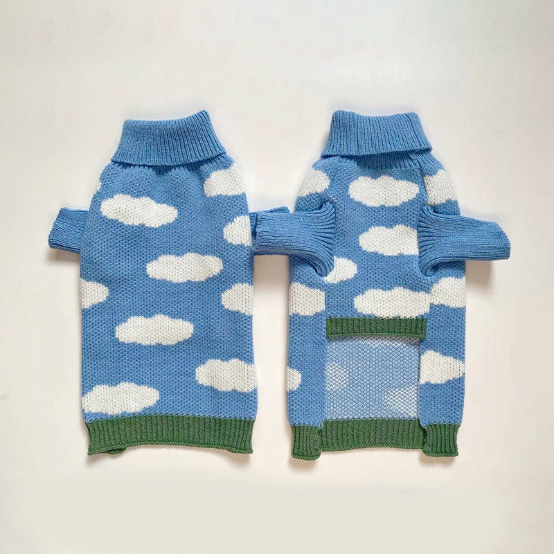 Jacquard Knitted Pet Sweater Warm Clothing Apparel