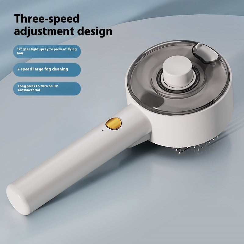 Pet Self Cleaning Hair Remover Grooming Steam Brush