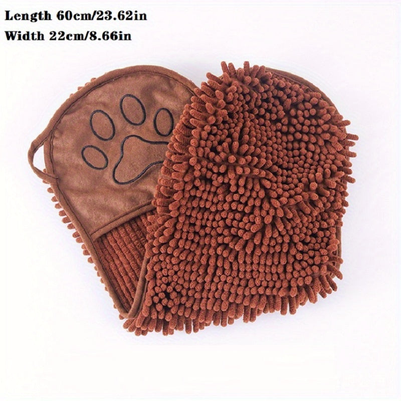Absorbent Pet Microfiber Quick Dry Bath Towel With Hand Pockets