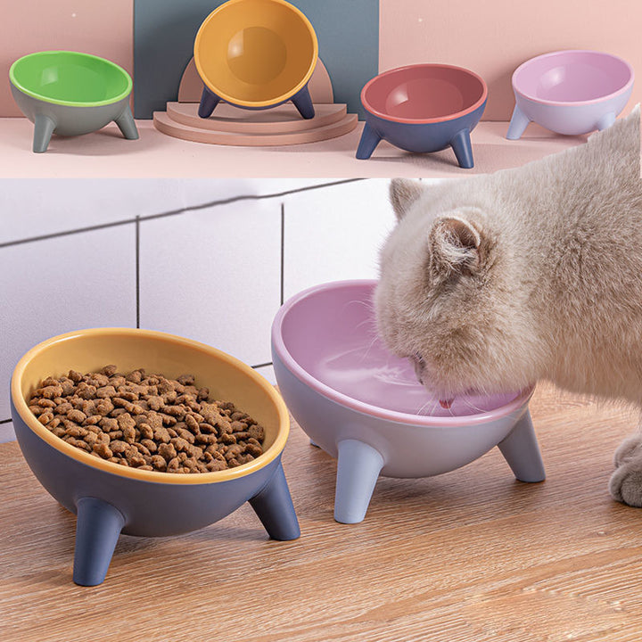 Pet Bowl With Stand Nordic Color Feeding Food Water Holder