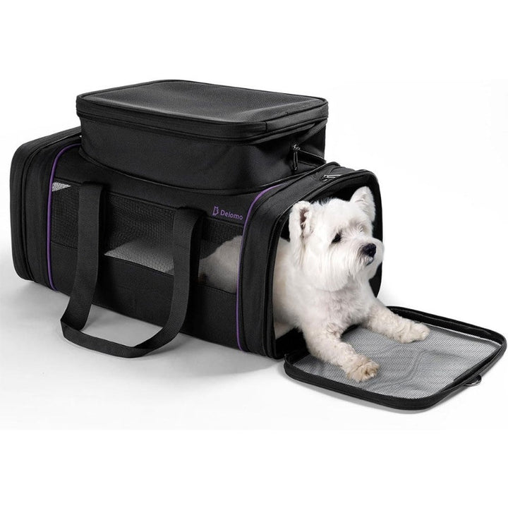 Portable Expandable Pet Travel Carrier Soft Comfort Flight Bag