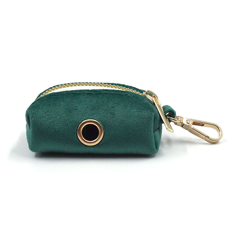 Green Velvet Pet Durable Adjustable Collar Leash Set