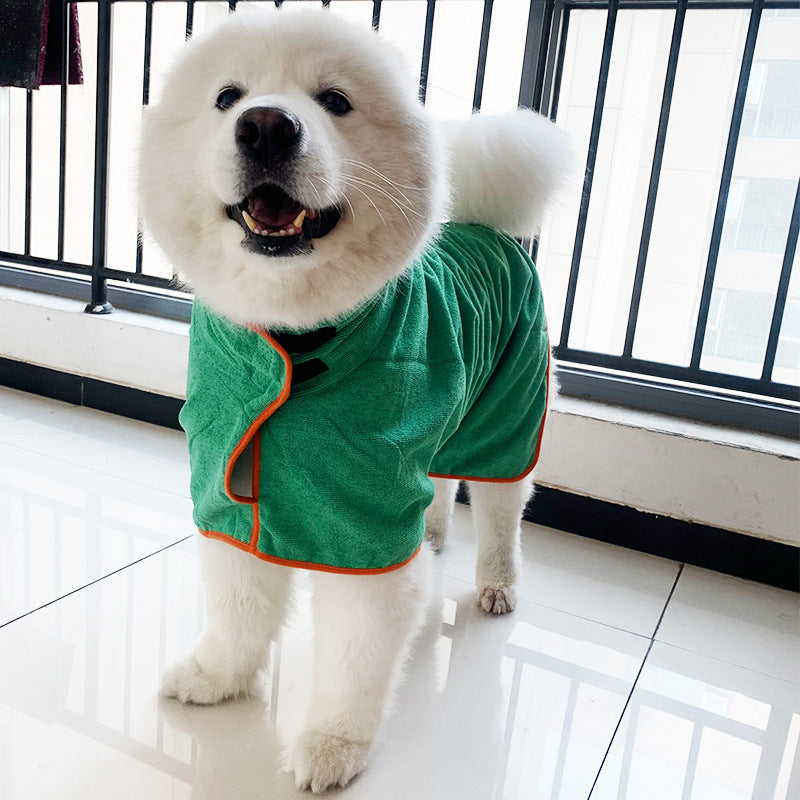 Pet Microfiber Quick Dry Absorbent Bathrobe Grooming Towel