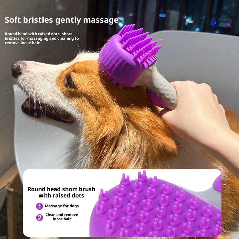 Pet Shower Bath Cleaning Grooming Brush Hair Removal Tool