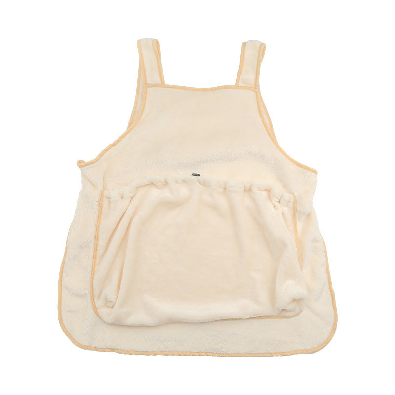 Pet Carrier Apron Hanging Chest Travel Bag Plush Sleeping Pouch