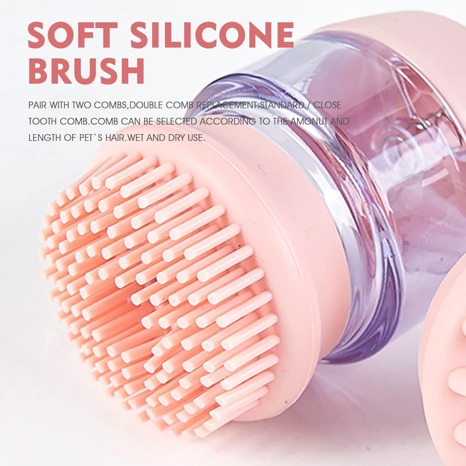 Pet Silicone Bath Grooming Massage Shampoo Dispenser Brush Tool