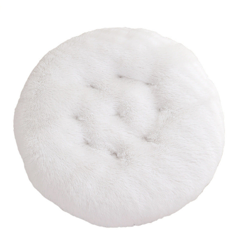 Pet Round Plush Bed Warm Sleep Mat Comfortable Nest