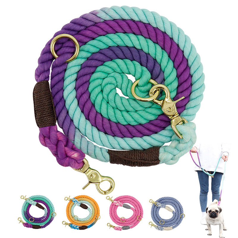 Multi Color Cotton Pet Long Durable Control Leash