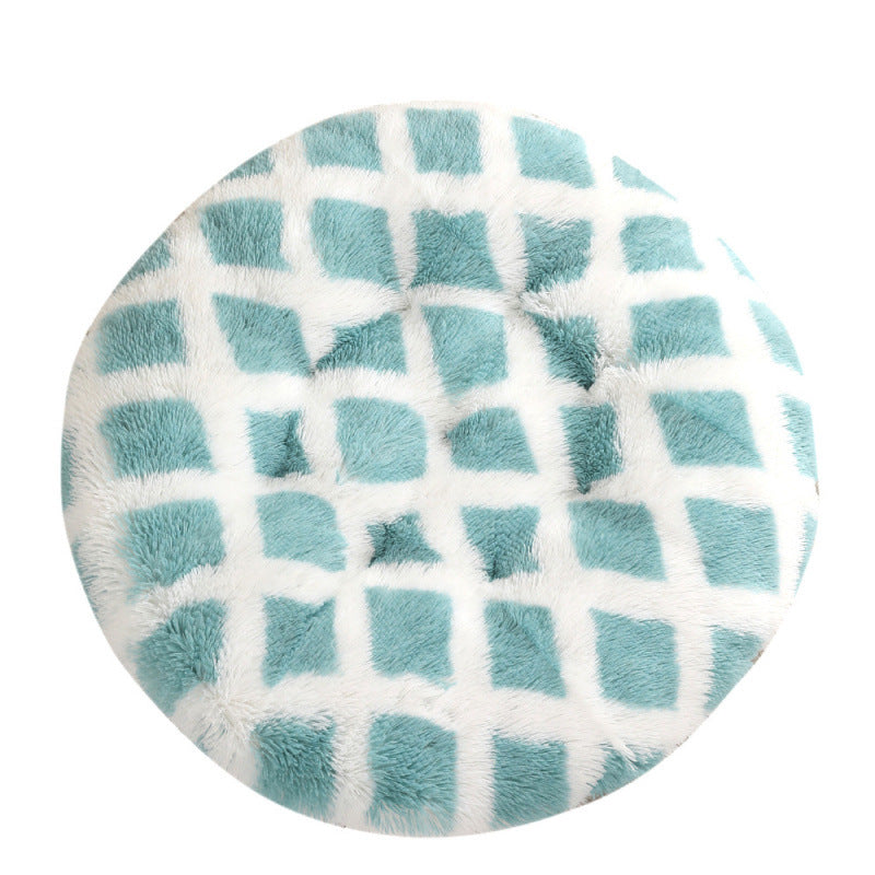 Pet Round Plush Bed Warm Sleep Mat Comfortable Nest