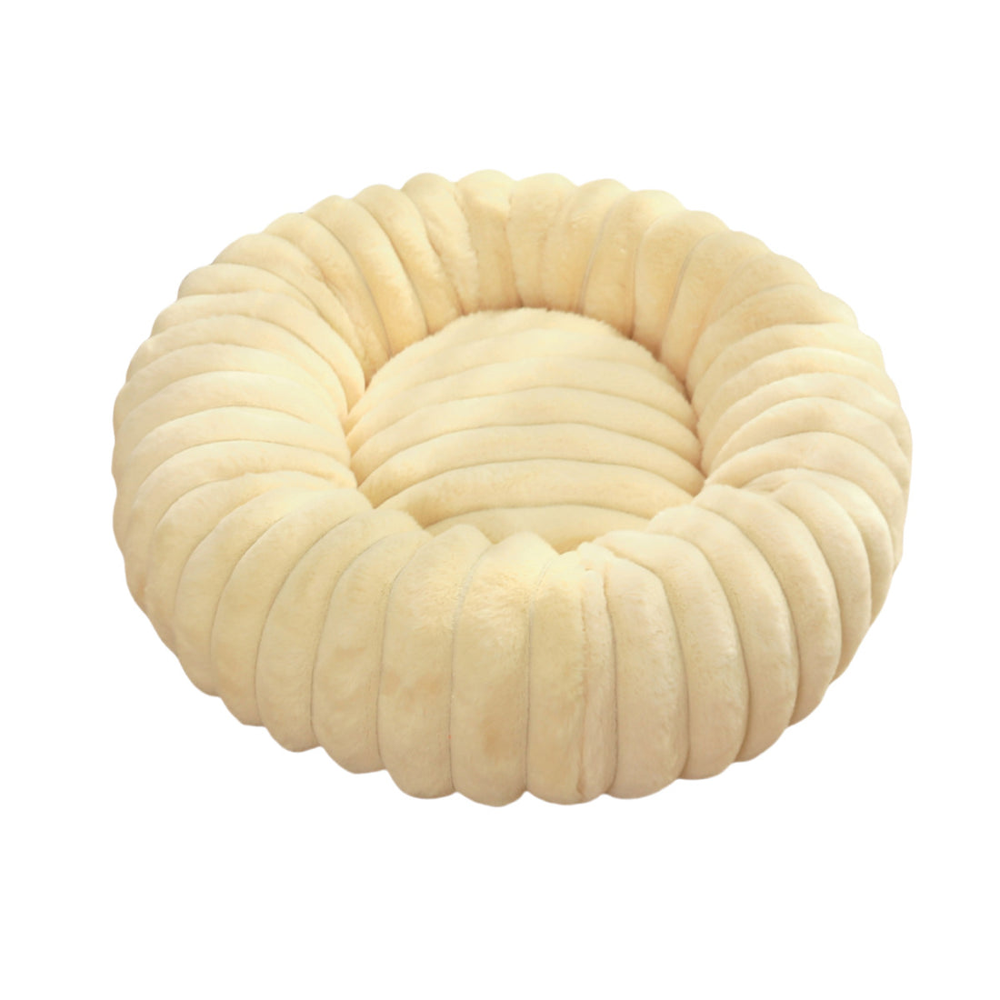Pet Plush Round Winter Bed Warm Long Hair Nest Kennel Mat