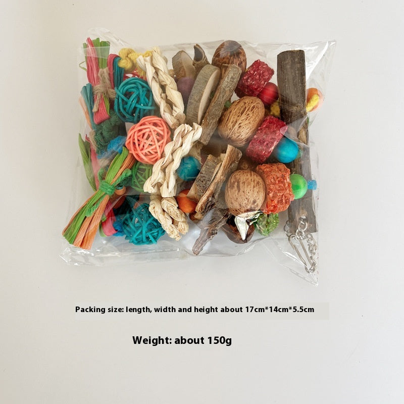 Natural Parrot Decompression Chew String Toy