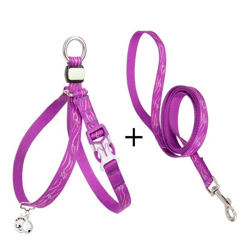Pet Bell Chest Strap Vest Leash Harness Rope