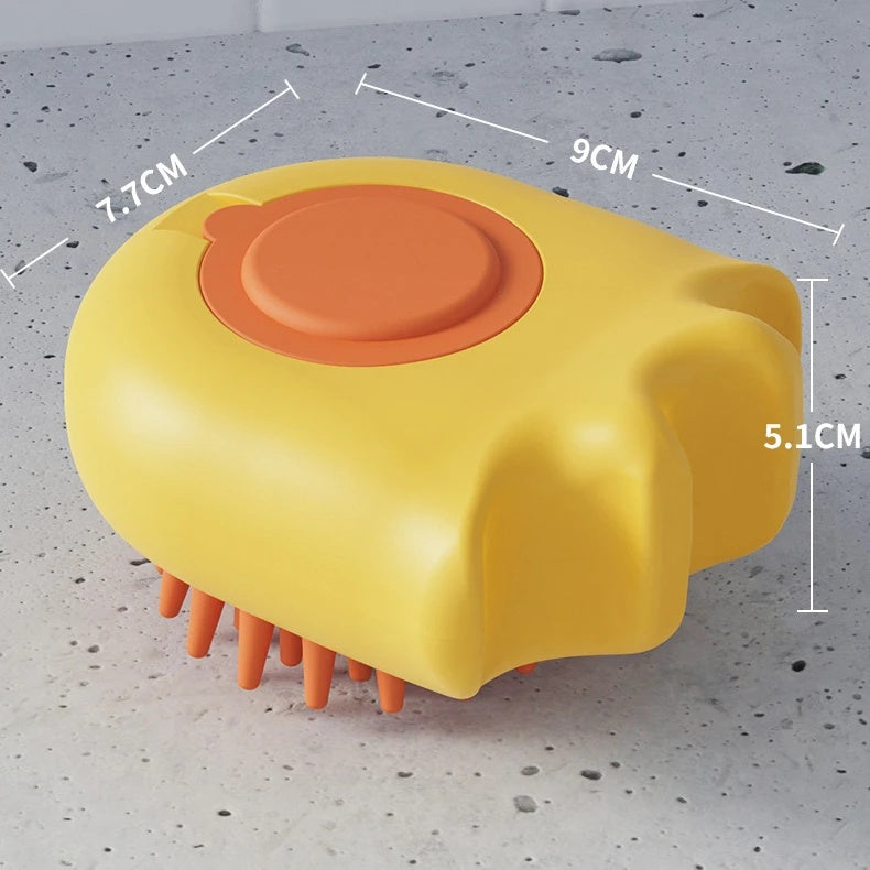 Pet Bath Massage Cleaning Brush With Shampoo Box Grooming Comb
