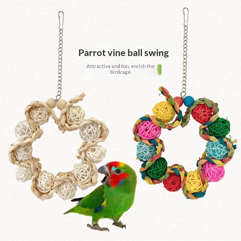Personality Bird Cage Parrot Ring Decoration