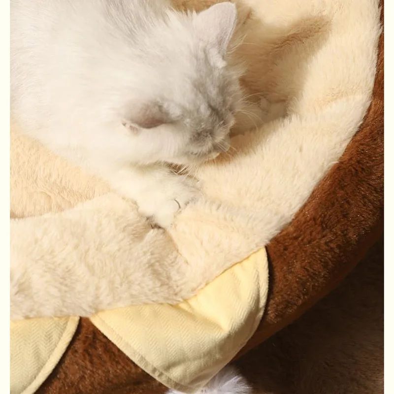 Pet Round Sofa Bed Warm Soft Deep Sleep Cushion Nest Accessories