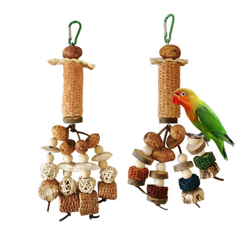 Peony Parrot Chew Toy Cuttlebone Corncob Vine Set