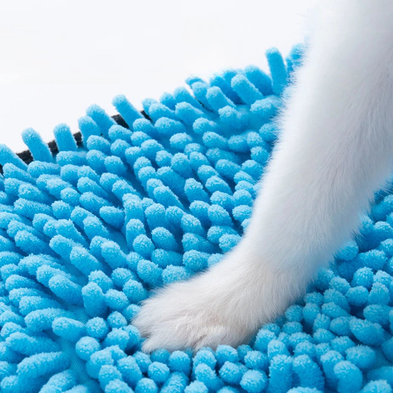 Absorbent Pet Microfiber Quick Dry Bath Towel With Hand Pockets