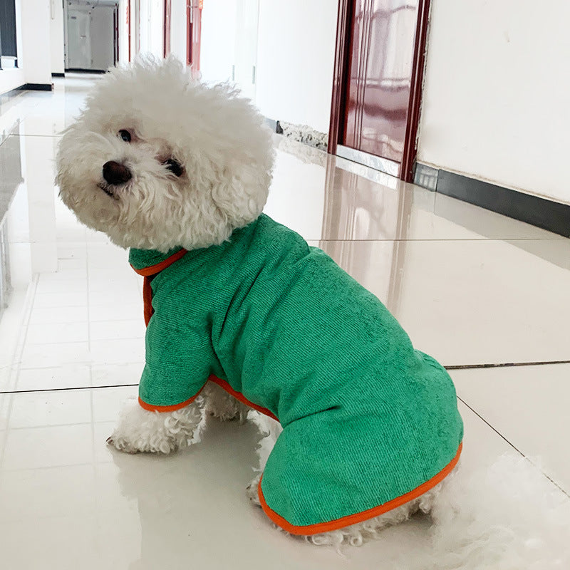 Pet Microfiber Quick Dry Absorbent Bathrobe Grooming Towel