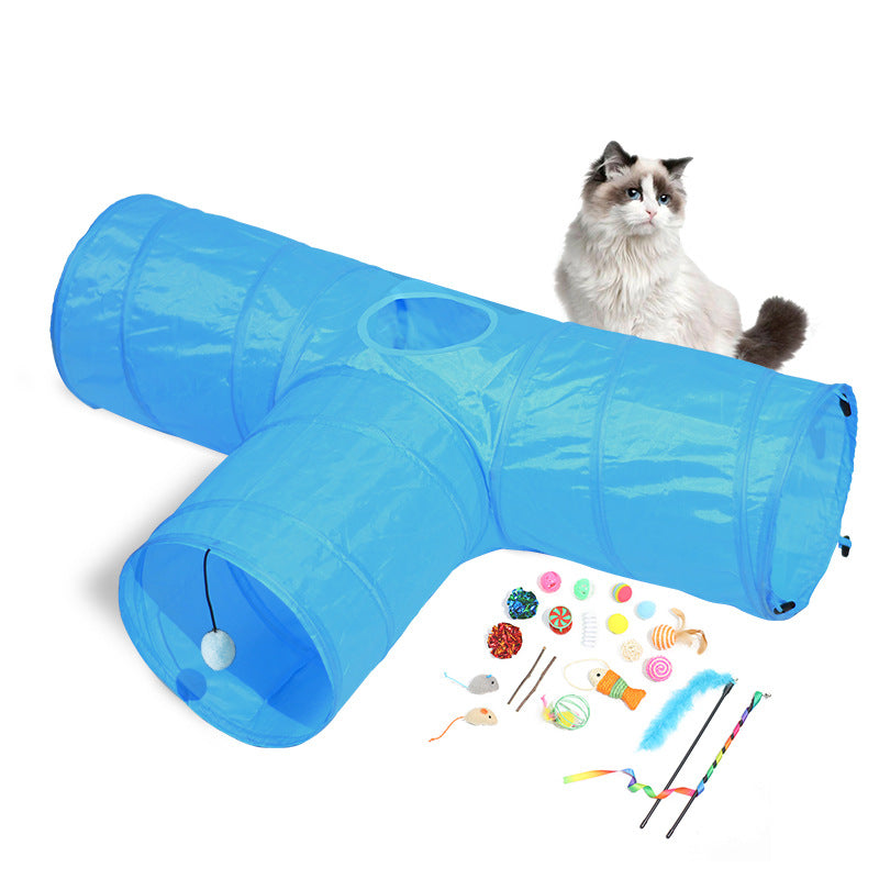 Pet Foldable Tunnel Climbing Play Toy