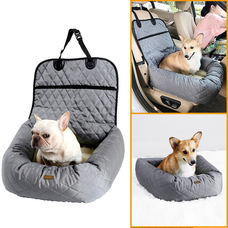 2 In 1 Foldable Pet Car Seat Bed Carrier Mattress