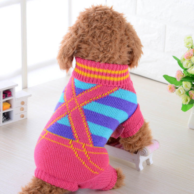 Pet Sweater Warm Knitted Winter Clothing Apparel