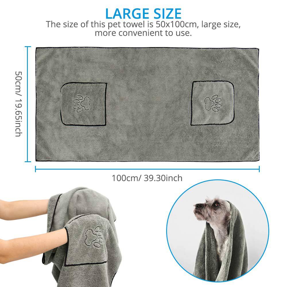 Pet Super Absorbent Bathrobe Bath Towel