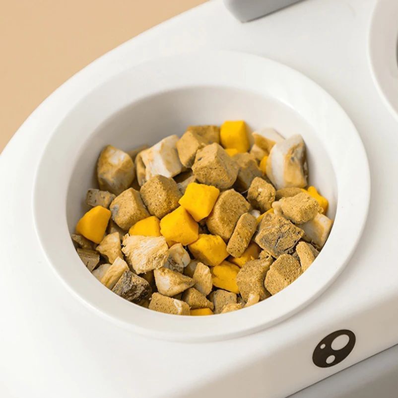 Duck Design Pet Double Bowl Feeding Tray Food Water Feeder