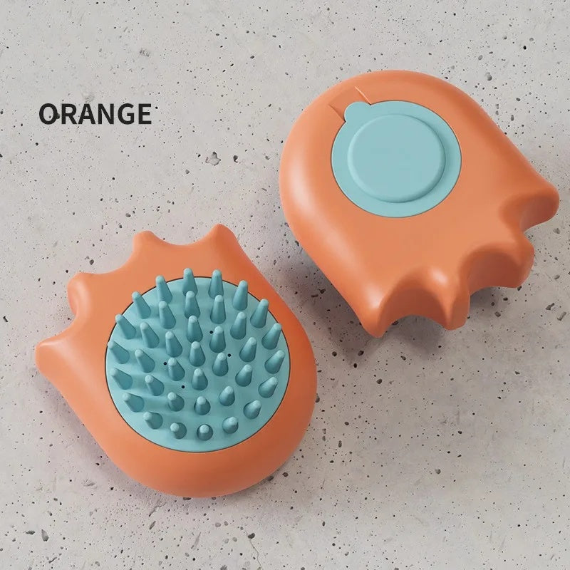 Pet Bath Massage Cleaning Brush With Shampoo Box Grooming Comb