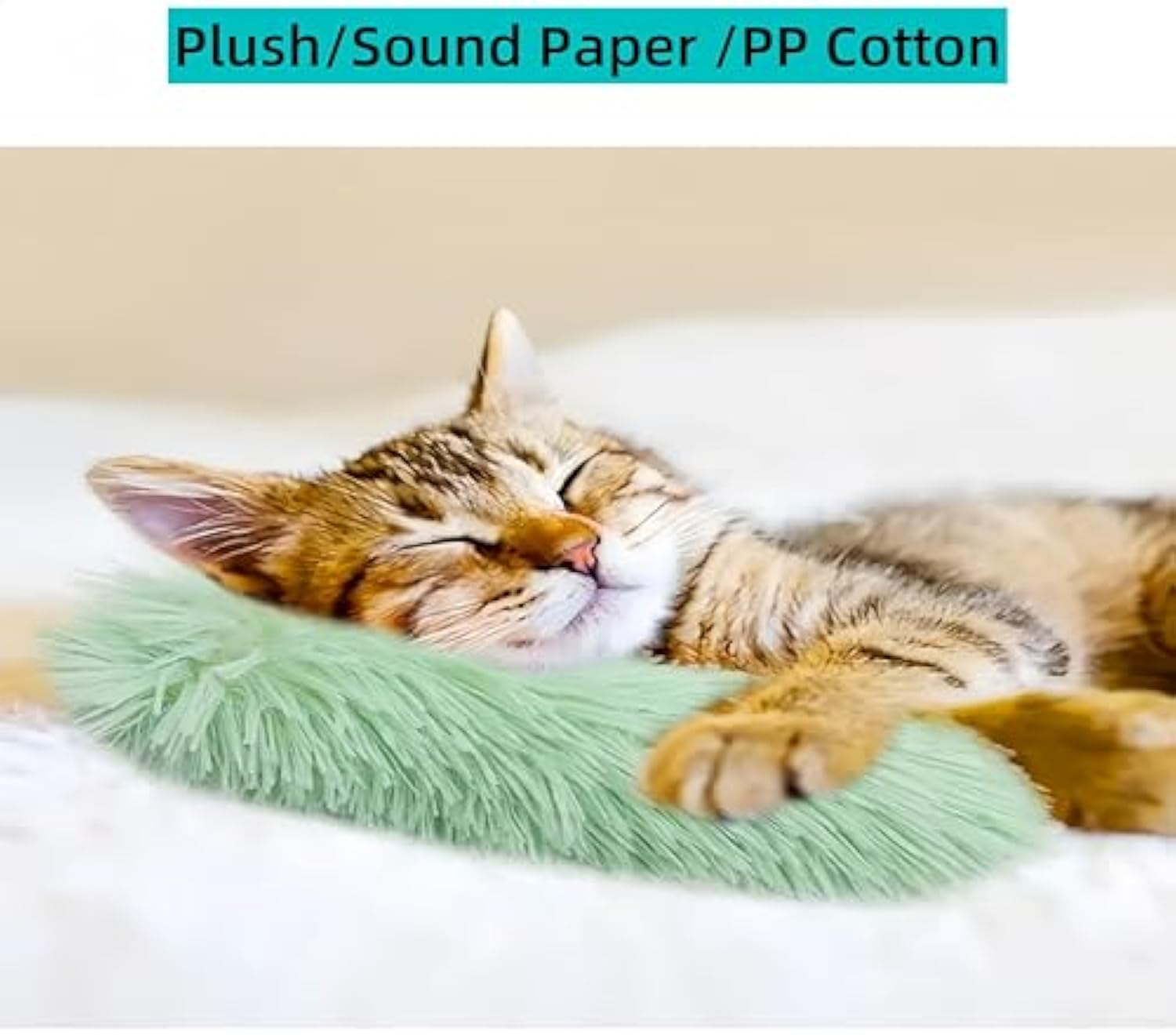 Pet Interactive Soft Crinkle Catnip Toy Pillow Exercise Toy