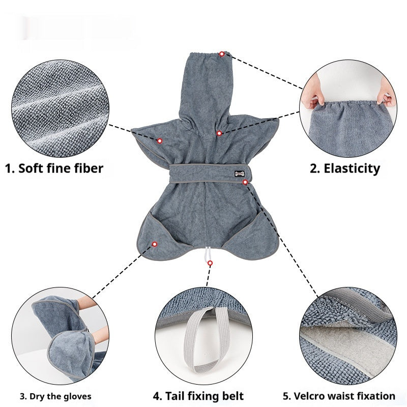 Pet Cotton Bath Towel Quick Dry Strong Absorbent Cloth