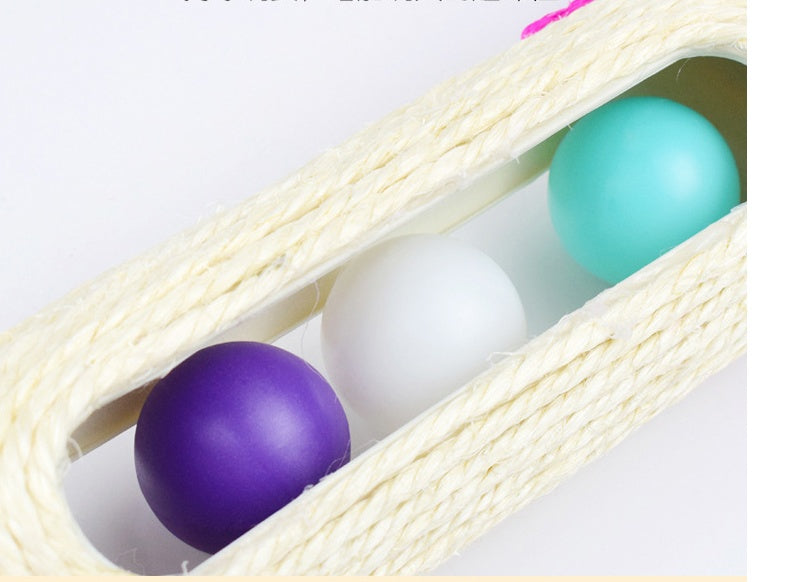 Pet Long Sisal Drum Scratching Toy Three Piece Set