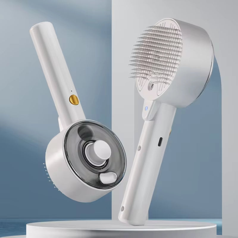 Electric Steam Pet Grooming Massage Shedding Spray Brush Tool