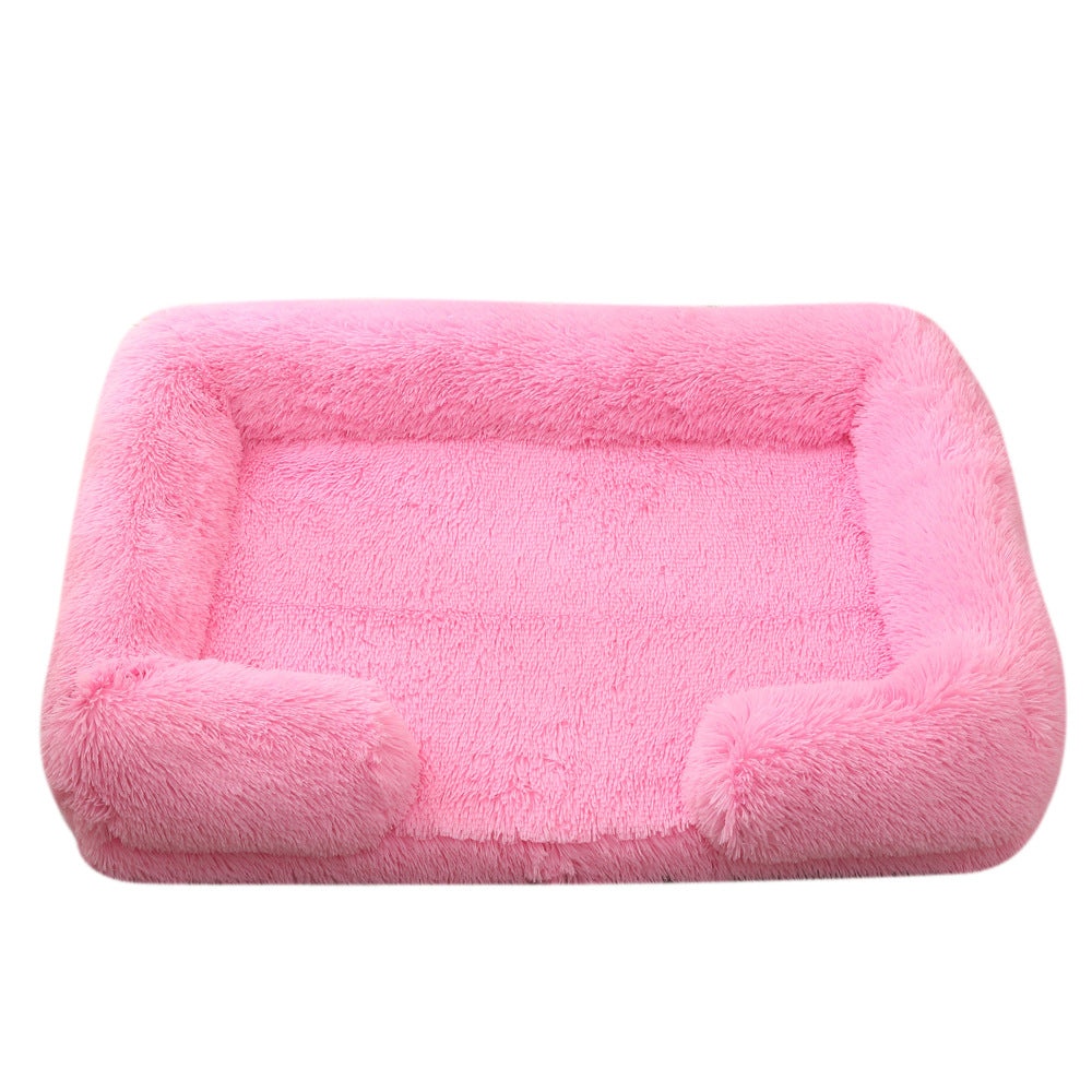 Pet Plush Round Winter Bed Warm Sleeping Mat