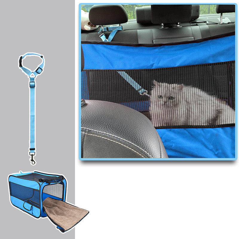 Portable Folding Pet Travel Carrier Secure Locking Zipper Bag