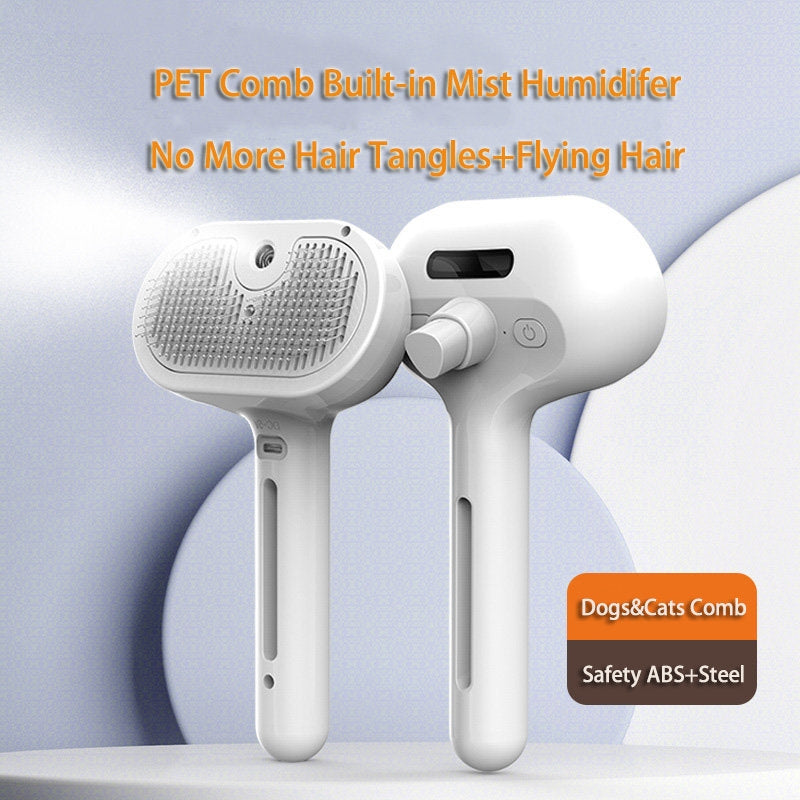 Self Cleaning Pet Grooming Dematting Mist Comb Brush Tool