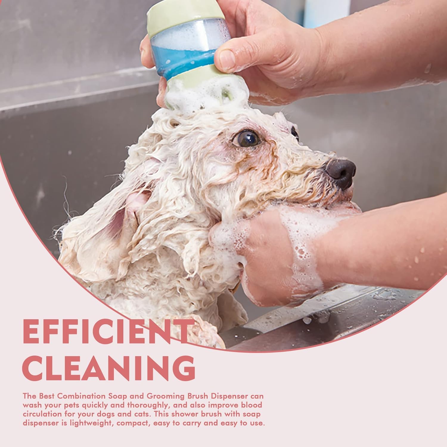Pet Silicone Bath Grooming Massage Shampoo Dispenser Brush Tool