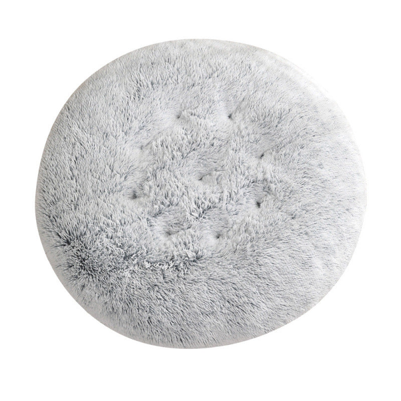 Pet Round Plush Bed Warm Sleep Mat Comfortable Nest