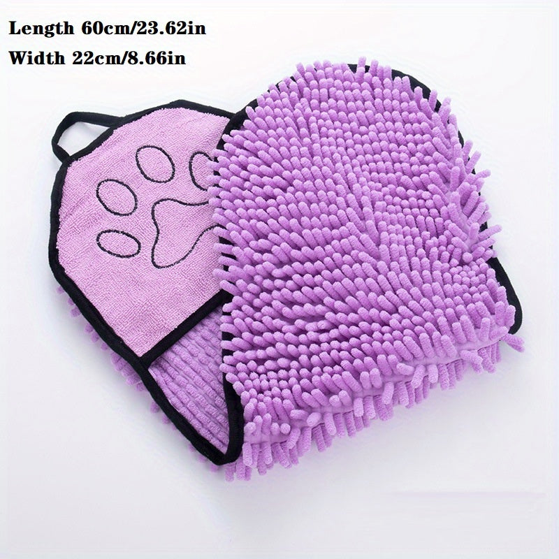 Absorbent Pet Microfiber Quick Dry Bath Towel With Hand Pockets