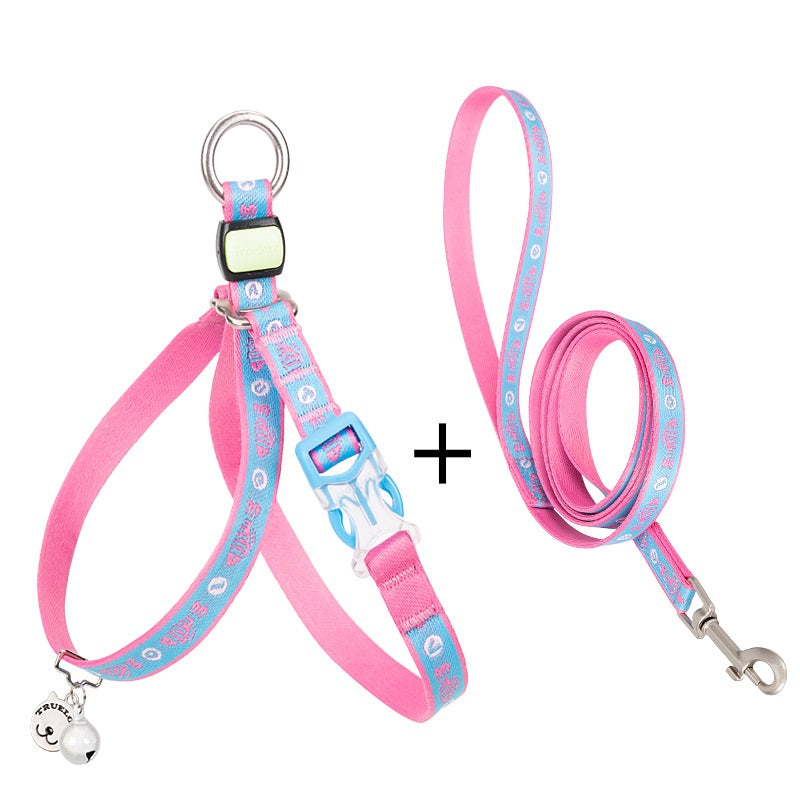 Pet Bell Chest Strap Vest Leash Harness Rope