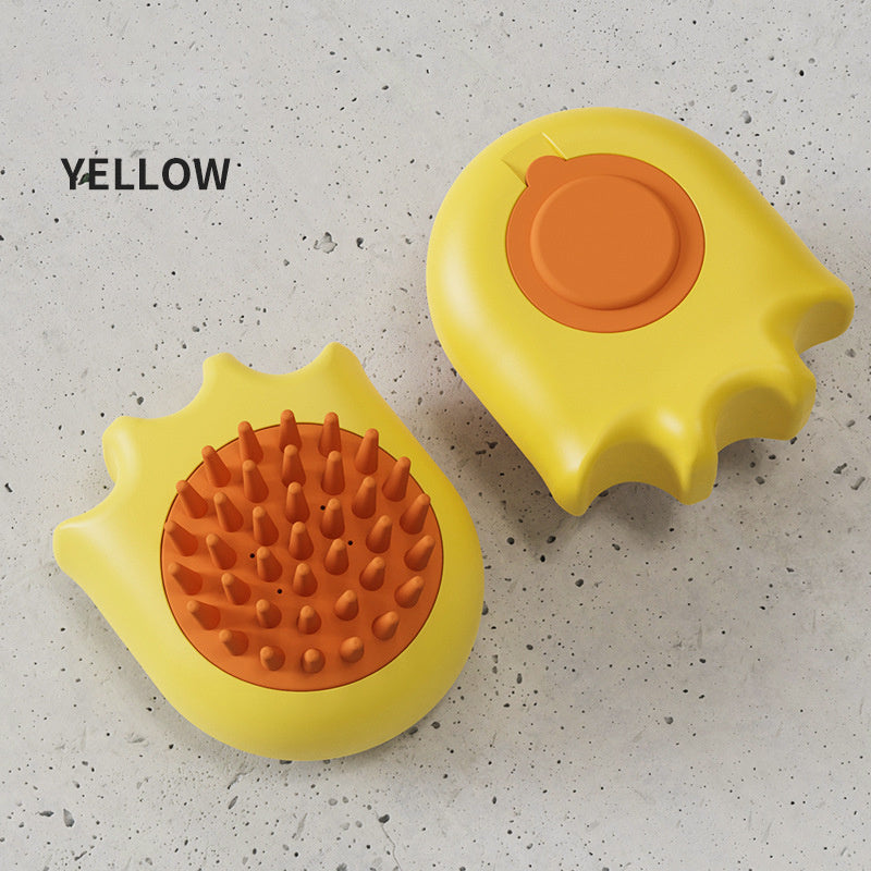 Pet Bath Massage Cleaning Brush With Shampoo Box Grooming Comb