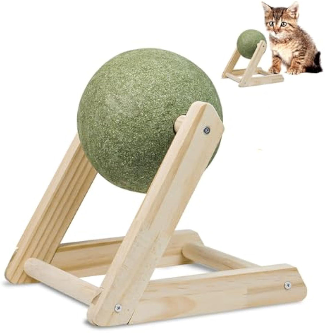 Pet Catnip Ball Toy With Holder Safe Indoor Exercise Toy