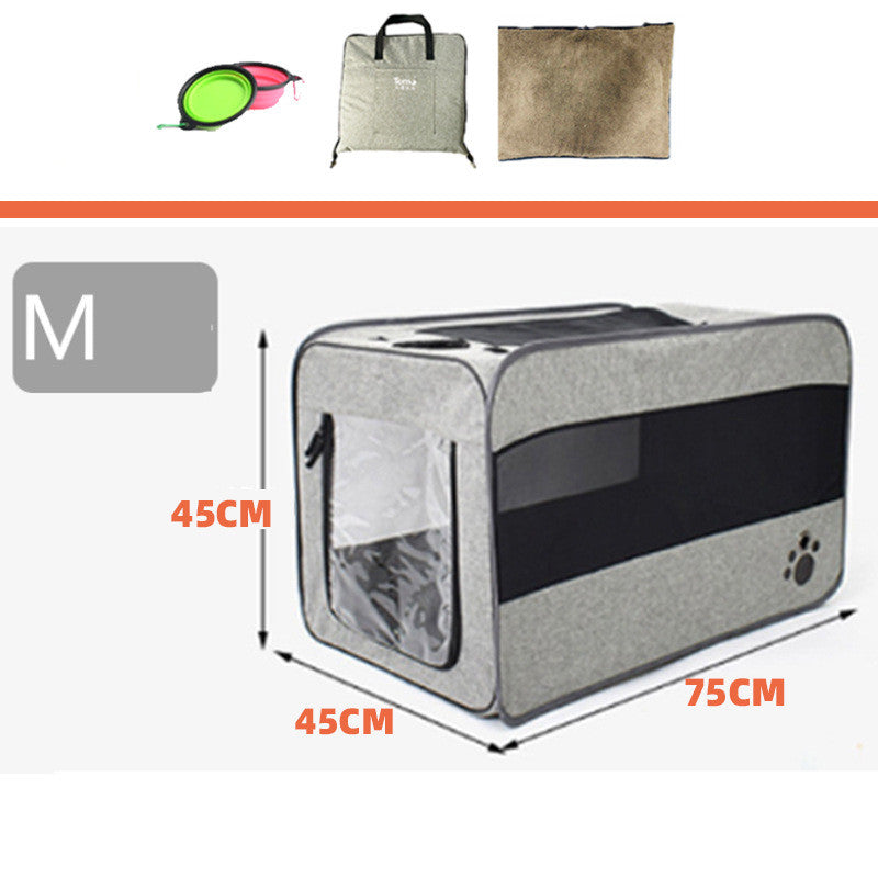 Portable Folding Pet Travel Carrier Secure Locking Zipper Bag